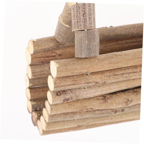 GANAZONO Hamster Holzspielzeug Hängematte Kauspielzeug für Zwerghamster Kleintierkäfig mit Natürlichem Tunnel Design zum Klettern Verstecken und Stabiles Material Sichere Glatte Kanten von GANAZONO