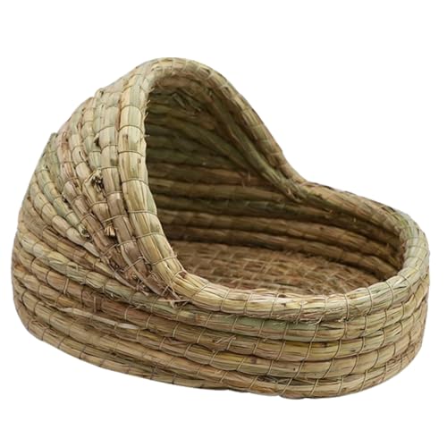 GANAZONO Hamster Nest aus Naturstroh Handgewebtes Schlafnest für Kleintiere für Hamster Meerschweinchen und Kaninchen Langlebig und Sicher Kauen GANAZONO Hamster Nest aus Naturstroh Handgewebtes Schlafnest für Kleintiere für Hamster Meerschweinchen und Kaninchen Langlebig und Sicher Kauen von GANAZONO