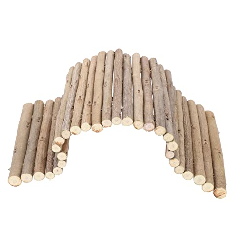 GANAZONO Hamster Versteckbrücke aus Holz Sichere Tunnel für Kleintiere Robust Reinigen für Hamster und Meerschweinchen Bietet von GANAZONO