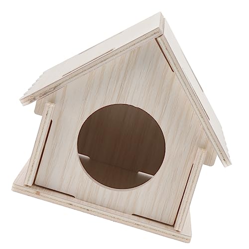 GANAZONO Hamster Versteckhaus aus Holz Kleines Meerschweinchen für Haustiere Dekorative Hütte im Labyrinth Stil Sicheres und Kreatives Schlafhaus für Hamster und Meerschweinchen von GANAZONO