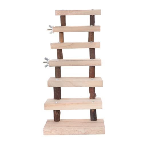 GANAZONO Hamster Kletterspielzeug Aus Holz Kletterleiter Für Hamster Und Kleintiere Spielzeug Zur Stressreduzierung Für Chinchillas Meerschweinchen Und Andere Haustiere Fördert Die von GANAZONO