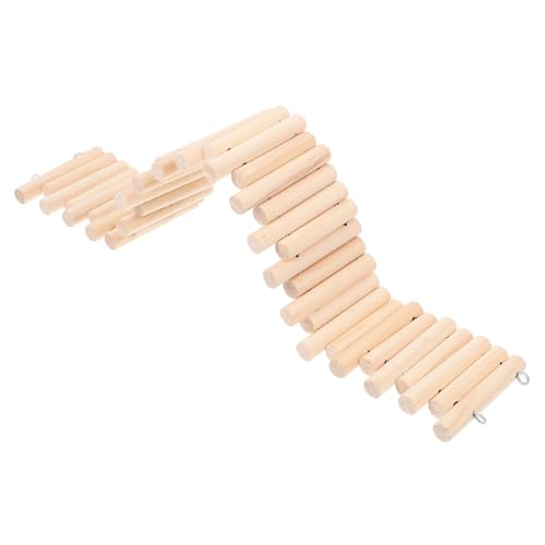 GANAZONO Hamster-laufstall- Plattform Hamsterzaun Rampe Biegbar Klein Leiter Rennmaus Hamsterzubehör Für Käfige Breiter Biegsamer Brückenhamster Accessoires Für Bartagamen Holz von GANAZONO