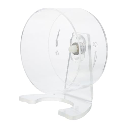 GANAZONO Hamsterrad mit Ständer Geräuscharmes Laufrad für Mäuse und Kleintiere Transparentes Langlebiges Hamster Trainingsrad für Gesunde Bewegung und Vitalität von GANAZONO