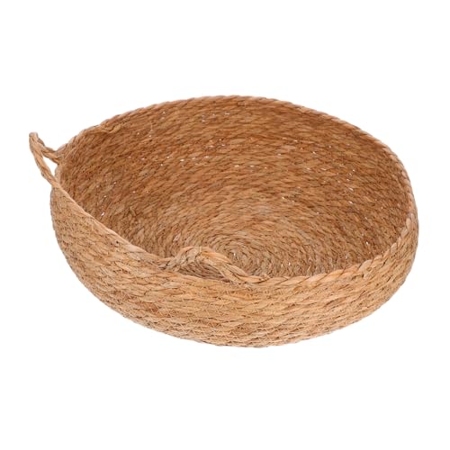 GANAZONO Handgewebtes Katzenbett aus Natürlichem Material Gemütliches und Stilvolles Katzenkorb für Hauskatzen Ganzjährige Nutzung Sicherer Rückzugsort für Kleine von GANAZONO