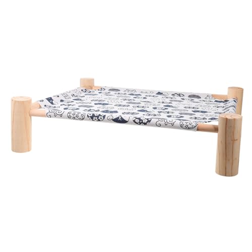 GANAZONO Katzenbett Mit Holzbeinen Bequemes Erhöhtes Hundebett Atmungsaktives Haustierbett Katzenhängematte Für Den Innenbereich Heimdekoration GANAZONO Katzenbett Mit Holzbeinen Bequemes Erhöhtes Hundebett Atmungsaktives Haustierbett Katzenhängematte Für Den Innenbereich Heimdekoration von GANAZONO