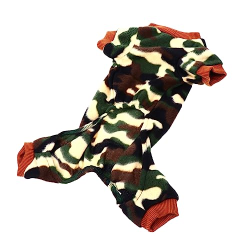 GANAZONO Haustier Winter Plüschkostüm Pyjama Overall Für Kleine Und Bequeme Schlafkleidung Für Drinnen Und Draußen Camouflage Design von GANAZONO