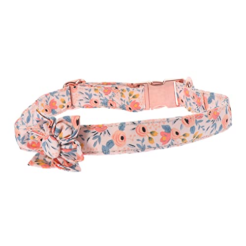 GANAZONO Haustierhalsband kuschelig Weihnachts Party hundekragen breite Hundehalsbänder Halloween-Katzenhalsband weihnachtsdeko Weihnachtshalsbänder für Katzen Partygeschenke Baumwolle Rosa von GANAZONO