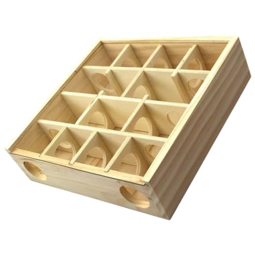GANAZONO Holz Hamster Labyrinth Mehrere für Chinchillas und Mäuse Decompression für Kleine Haustiere Spiel und Versteckmöglichkeiten für Gesunde Aktivitäten von GANAZONO