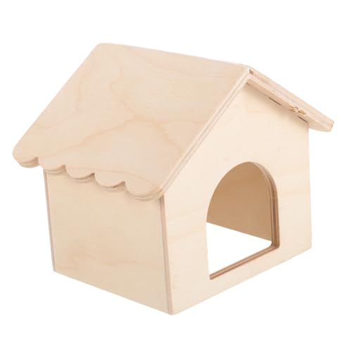 GANAZONO Holz Hamsterhaus Versteck für Kleintiere Design und Vielseitig für Käfige für Hamster Chinchillas und Rennmäuse und Ruheplatz von GANAZONO