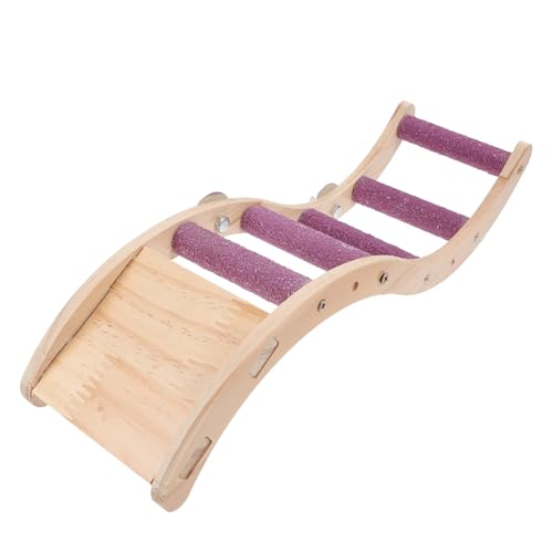 GANAZONO Holz Papageien Kletterleiter Vogelspielzeug für Käfig Vögel Wellensittiche Parakeets Robust Sicher zur Motorik und Schnabelpflege von GANAZONO
