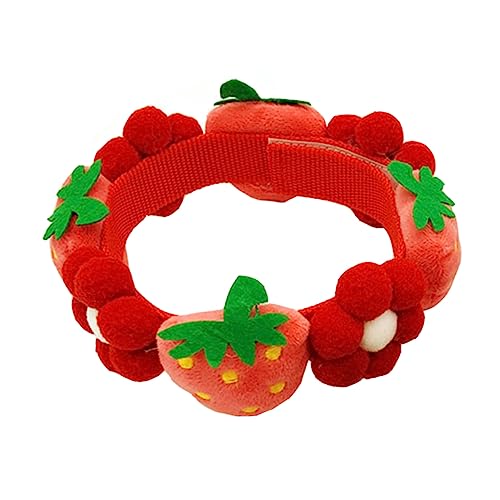 GANAZONO Hundehalsband mit Erdbeerblume Verstellbares Halsband für Welpen und Kleine Hunde für Tägliches Tragen Partys und Feiertage Sicher und von GANAZONO