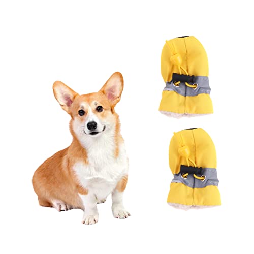 GANAZONO Fußbedeckung für Haustiere Regenfeste Hundeschuhe Weich und Warm Größe 1 Gelber Stiefel für Hunde rutschfeste Sohle GANAZONO Fußbedeckung für Haustiere Regenfeste Hundeschuhe Weich und Warm Größe 1 Gelber Stiefel für Hunde rutschfeste Sohle von GANAZONO