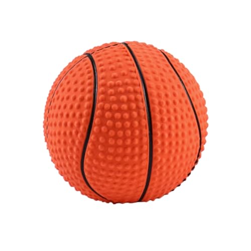 GANAZONO Hundespielzeug aus Latex Interaktives Quietschspielzeug für Hunde Molar Basketballform Fördert Zahnpflege und Beschäftigung für Große und Kleine Hunde von GANAZONO