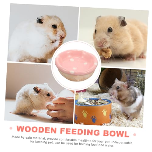 GANAZONO Keramik Hamster Futternapf Stabiles Design Langlebig und Leicht zu Reinigen Niedliche Cartoon Form Futterschale für Kaninchen und Kleine Haustiere rutschfeste Futter Wasserschale von GANAZONO