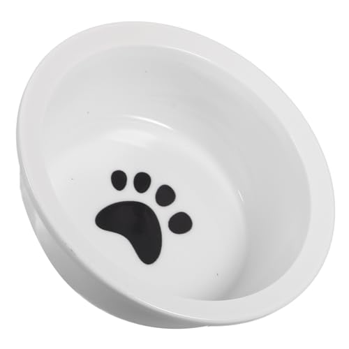 GANAZONO Keramik Hundenapf mit Pfotenmuster rutschfest Bruchsicher für Welpen und Katzen Ergonomisch Geformt für Komfortables Fressen und Trinken Leicht zu Reinigen Anti verschütten Design von GANAZONO