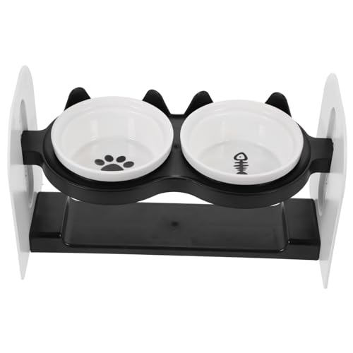 GANAZONO Keramik Katzen Napf mit Verstellbarem Erhöhtem Ständer rutschfest und Robust Doppelte Futterschale für Katzen und Haustiere für Einfache Fütterung und Wasserversorgung GANAZONO Keramik Katzen Napf mit Verstellbarem Erhöhtem Ständer rutschfest und Robust Doppelte Futterschale für Katzen und Haustiere für Einfache Fütterung und Wasserversorgung von GANAZONO