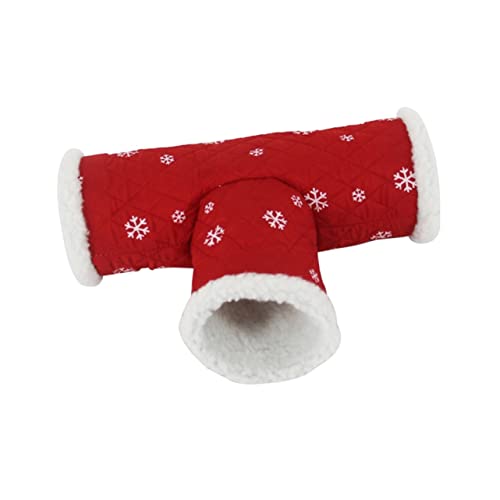 GANAZONO Kleintier Tunnelspielzeug aus Fleece Warmer Rückzugsort für Hamster Meerschweinchen und Rennmäuse Verstecken Farbe Zufällig Zufällige Farbe Zufällige Farbe von GANAZONO