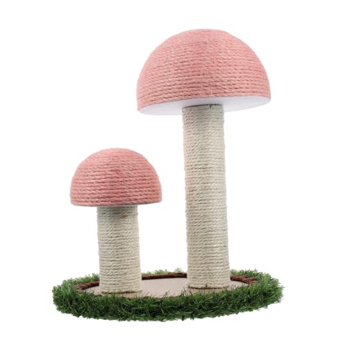 GANAZONO Kratzsäule für Katzen aus Natürlichem Sisal Pilzform Katzenklettergerüst mit Robustem Kletterpfosten Langlebiges Kratzspielzeug für Katzen Sicherer Kratzbaum für Wohnung und von GANAZONO