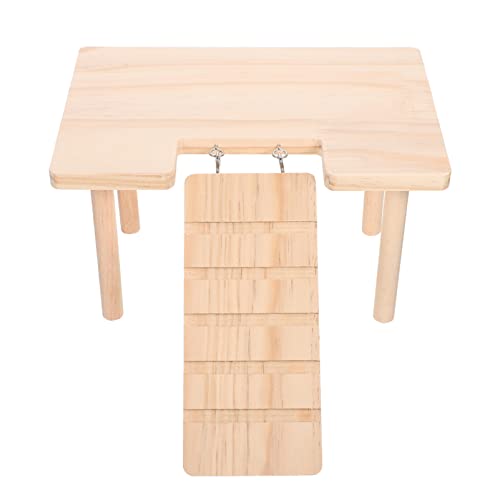 GANAZONO Kreative Plattform Holzleiter für Kleintiere Dekoratives Hamster und Chinchilla mit Kletterrampe für Käfige und Spielspaß GANAZONO Kreative Plattform Holzleiter für Kleintiere Dekoratives Hamster und Chinchilla mit Kletterrampe für Käfige und Spielspaß von GANAZONO