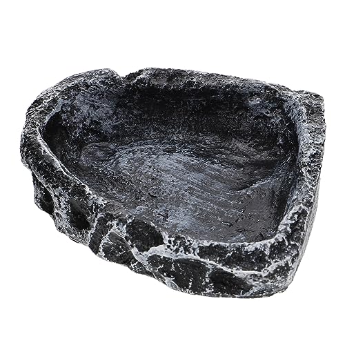 GANAZONO Mehrzweck Reptilien Futter und Wasserschale für Schildkröten Echsen und Kleine Reptilien mit Natürlichem Look und Vielseitigem Einsatz von GANAZONO