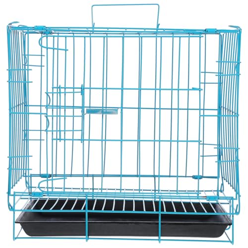GANAZONO Metall Kleinkaninchentrage Faltbarer Kaninchenkäfig Hamsterkäfig Kleintierkäfig Kaninchenstall mit Toilette für Kleintiere Blau 35cm GANAZONO Metall Kleinkaninchentrage Faltbarer Kaninchenkäfig Hamsterkäfig Kleintierkäfig Kaninchenstall mit Toilette für Kleintiere Blau 35cm von GANAZONO