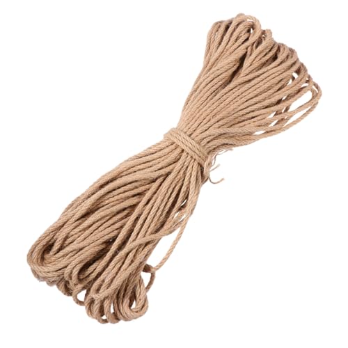 GANAZONO Natürliche Jute Hanfseil Langlebig Fest zum DIY Katzen Kratzsäule Ersatz Kratzbaum Sisalseil Zubehör Beige von GANAZONO