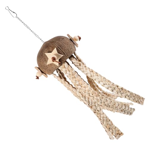 GANAZONO Natürlicher Kokosnussschalen vogelspielzeug für Papageien Essbares Hängendes Brut Beschäftigungsspielzeug Sicher zum Kauen und Zerreißen Vogelkäfigzubehör für Wellensittiche und GANAZONO Natürlicher Kokosnussschalen vogelspielzeug für Papageien Essbares Hängendes Brut Beschäftigungsspielzeug Sicher zum Kauen und Zerreißen Vogelkäfigzubehör für Wellensittiche und von GANAZONO