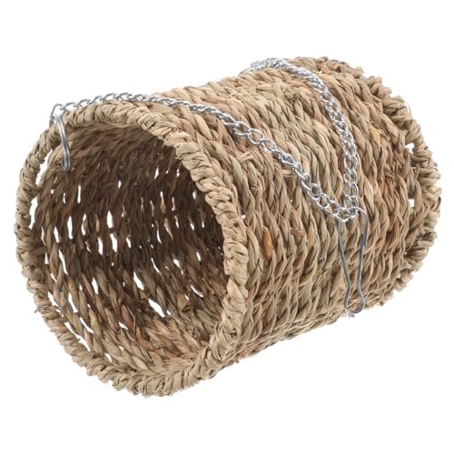 GANAZONO Natürliches Hamster Hängemattennest aus Stroh Gewebtes Tunnel Hängemattenbett für Kleine Haustiere für Hamster und Kleintiere Bietet Sicheren Schlaf und Ruheplatz GANAZONO Natürliches Hamster Hängemattennest aus Stroh Gewebtes Tunnel Hängemattenbett für Kleine Haustiere für Hamster und Kleintiere Bietet Sicheren Schlaf und Ruheplatz von GANAZONO