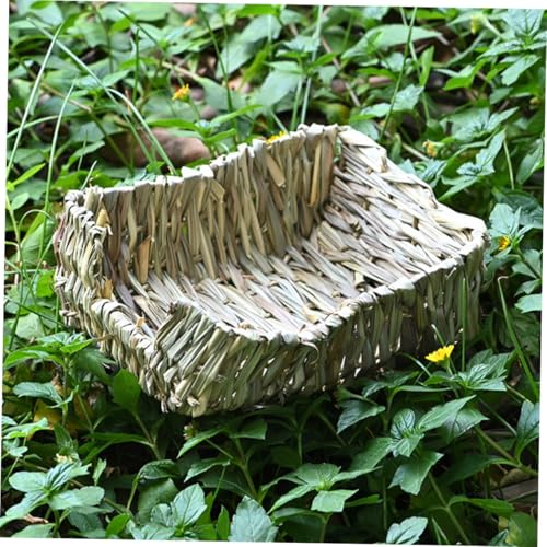 GANAZONO Natürliches Handgefertigtes Grasnest Haustierbett für Kaninchen Meerschweinchen Chinchilla mit Langlebigem Material Gemütliches Schlaf Spielhaus GANAZONO Natürliches Handgefertigtes Grasnest Haustierbett für Kaninchen Meerschweinchen Chinchilla mit Langlebigem Material Gemütliches Schlaf Spielhaus von GANAZONO