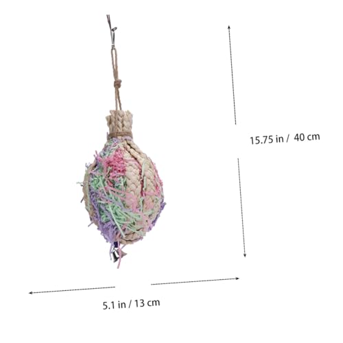 GANAZONO Papagei Kauspielzeug aus Maisblatt Rattan Ball Vogelspielzeug für Wellensittich und Kleine Käfigvögel Buntes Beißspielzeug zum Aufhängen Fördert Beschäftigung und Spielspaß GANAZONO Papagei Kauspielzeug aus Maisblatt Rattan Ball Vogelspielzeug für Wellensittich und Kleine Käfigvögel Buntes Beißspielzeug zum Aufhängen Fördert Beschäftigung und Spielspaß von GANAZONO