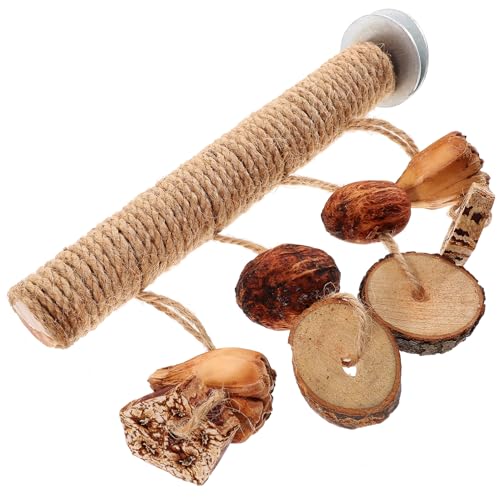 GANAZONO Vogelkäfig Spielzeug aus Holz Papageienstange Kauspielzeug mit Schraube für Sittiche und Papageien und Verschleißfest Vogelkäfig Zubehör für Vögel von GANAZONO