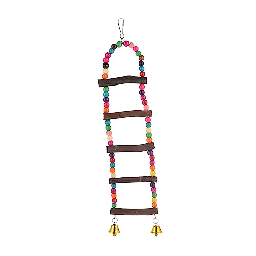 GANAZONO Holzleiter Mit Glocken Für Papageien Kletterspielzeug Aus Natürlichem Material Bewegung Und Unterhaltung Käfigen Für Vögel GANAZONO Holzleiter Mit Glocken Für Papageien Kletterspielzeug Aus Natürlichem Material Bewegung Und Unterhaltung Käfigen Für Vögel von GANAZONO
