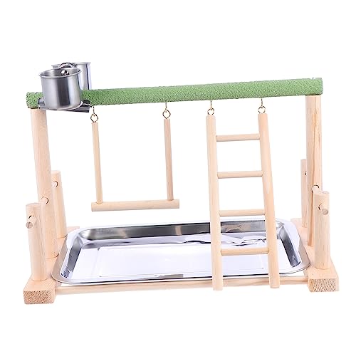 GANAZONO Vogelstangen Papageienspielzeug Vogelstangenplattform Papageienständer Vogelspielständer Vogelspielzeug Für Papageien Haustier-trainingsständer Zufällige Farbe von GANAZONO