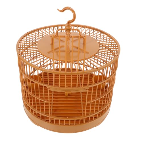 GANAZONO Papageienvogelkäfig papageienkäfig hängend Sittichkäfig Vintage Vogelkäfig Abs Plastikkäfig Vogelkäfige aus Kunststoff Vogelkäfig für draußen Hängekäfig für Vögel Yellow von GANAZONO