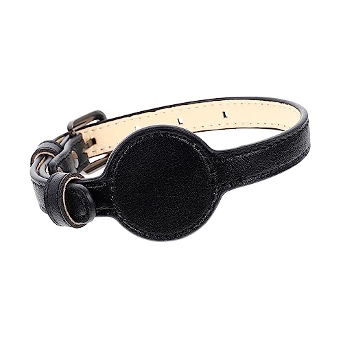 GANAZONO Pet-pu-Kragen Haustier Tracer-kragenverzierung Welpenhalsband Hund Welpenhalsbänder Katzenhalsband Praktisches Katzenhalsband Glocke Katzenhalsbänder Für Mädchenkatzen Black von GANAZONO