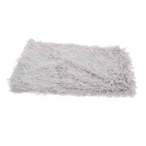 GANAZONO Plüsch Haustiermatte Doppellagig Warm für Sofa Auto Hundekörbchen Komfortable Kratzmatte für Kleine bis Große Hunde und Katzen Graue Kuscheldecke für Herbst Winter von GANAZONO