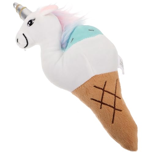 GANAZONO Plüsch Hundespielzeug Einhorn Kauspielzeug für Welpen Robust Quietschend Flauschiges Kuscheltier zur Zahnreinigung Interaktives für Kleine und Mittelgroße Hunde von GANAZONO