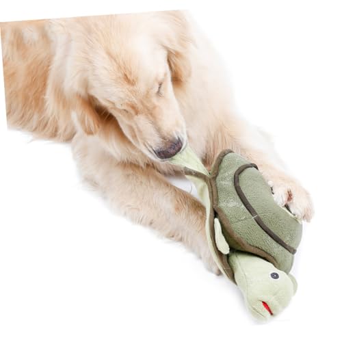 GANAZONO Plüsch Schildkröten für Hunde Welpen Kuscheliges Pet Playing Toy Interaktives Kreatives Schnüffelspielzeug zur Beschäftigung und Bindungsförderung Olivgrün von GANAZONO