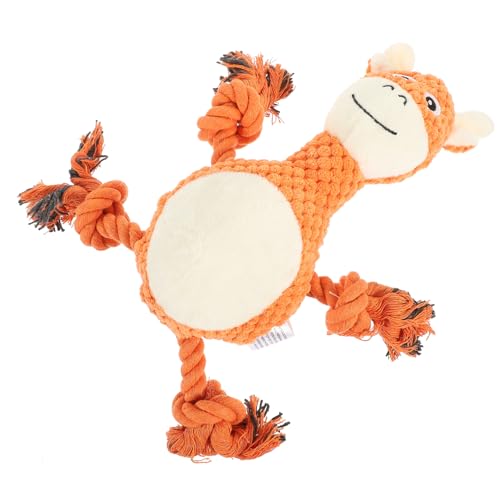 GANAZONO Quietschendes Hundespielzeug Giraffenform Langlebig und Sicher aus Weichem Material für Welpen und Mittelgroße Hunde zum Kauen Zahnpflege und Interaktiven Spielspaß von GANAZONO