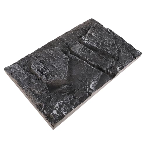 GANAZONO Reptilientank Dekoration 3D Hintergrundplatte aus PU Material Steinhintergrund für Reptilienbecken Selbstklebend Einfach Anzubringen für Aquarium und Terrarium von GANAZONO