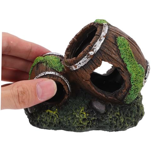 GANAZONO Resin Aquarium Dekoration Weinfaß Versteck Fischhöhle für Garnelen und Kleine Fische Stabile Platzierung Sichere Ungiftige Resin Ornament Landschaft für Aquarien GANAZONO Resin Aquarium Dekoration Weinfaß Versteck Fischhöhle für Garnelen und Kleine Fische Stabile Platzierung Sichere Ungiftige Resin Ornament Landschaft für Aquarien von GANAZONO