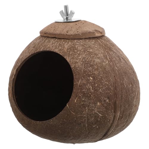 GANAZONO Rustikales Vogelnest: Vogelhaus Aus Kokosnussschale Für Papageien, Wellensittiche, Sittiche Und Kleine Vögel – -Nest Für Drinnen Und Draußen GANAZONO Rustikales Vogelnest: Vogelhaus Aus Kokosnussschale Für Papageien, Wellensittiche, Sittiche Und Kleine Vögel – -Nest Für Drinnen Und Draußen von GANAZONO