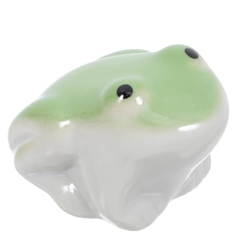 GANAZONO Schwimmende Tierfigur Aquarium Dekoration Keramik Frosch Ornament Teichdeko Wasserfest Naturnahe Gestaltung Fischbehälter Zubehör Haustierfreundlich von GANAZONO