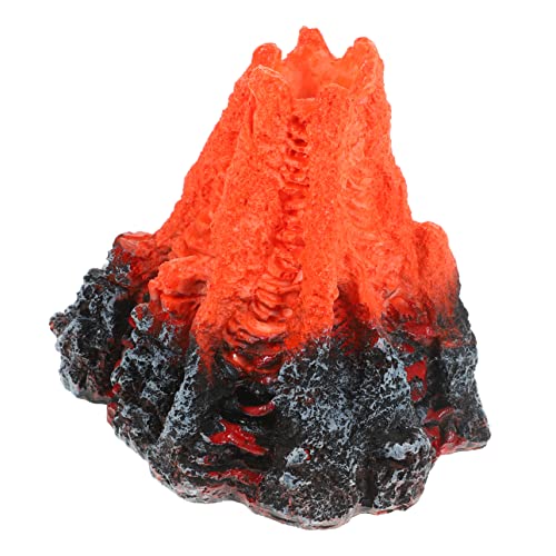 GANAZONO Simulierte Vulkan Dekoration Für Aquarium Lifelike Resin Statue Perfektes Zubehör Für Aquarienlandschaften Bietet Versteckmöglichkeiten Für Fische Und Garnelen von GANAZONO
