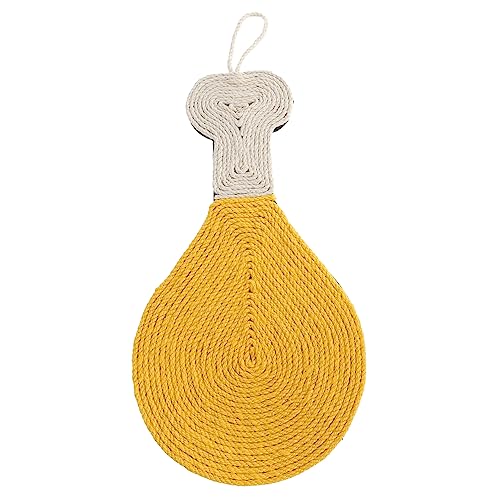 GANAZONO Sisal Katzen Griff Kätzchen-Kratzunterlage Kratzmatte für Katzen Katzen-Schleifpad interaktives katzenspielzeug Interactive cat Toy Kätzchenspielzeug Katzensachen Sisalseil Yellow GANAZONO Sisal Katzen Griff Kätzchen-Kratzunterlage Kratzmatte für Katzen Katzen-Schleifpad interaktives katzenspielzeug Interactive cat Toy Kätzchenspielzeug Katzensachen Sisalseil Yellow von GANAZONO