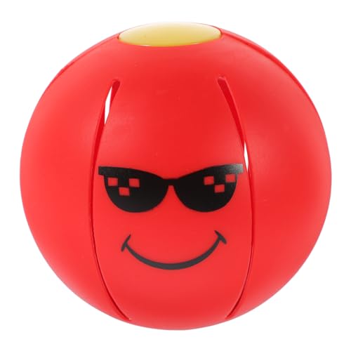 GANAZONO Spielzeugball drücken zum Schleppen von Hunden Hundespielzeug Welpe Interactive Dog Toys Dog chew Toy Hundebälle für Aggressive Kauer Bälle für kleine Hunde Plastik rot von GANAZONO
