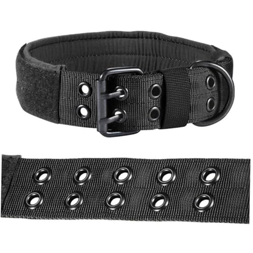 GANAZONO Taktisches Hundehalsband Aus Nylon Verstellbar Mit Metallschnalle Für Kleine Bis Große Hunde XL Größe Strapazierfähig Und Ideal Für Training Und von GANAZONO