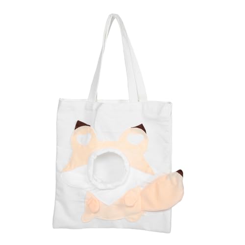 GANAZONO Katzentasche Mit Fuchsdesign Tragetasche Für Kleine Hunde Und Katzen Multifunktionale Umhängetasche Für Reisen Und Ausflüge Geräumig Und Bequem Für Haustiere von GANAZONO