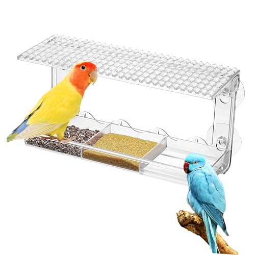 GANAZONO Transparentes Vogelhaus mit Saugnapf für Fensterscheibe Wetterfeste Futterstation mit Dach Leicht zu Reinigen Robuste Kunststoffkonstruktion für Wildvögel Balkon Garten GANAZONO Transparentes Vogelhaus mit Saugnapf für Fensterscheibe Wetterfeste Futterstation mit Dach Leicht zu Reinigen Robuste Kunststoffkonstruktion für Wildvögel Balkon Garten von GANAZONO