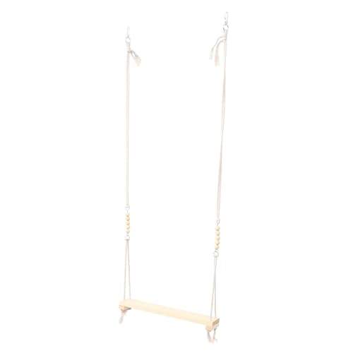 GANAZONO Vogelspielzeug Papageien Holzleiter Schaukel Kauspielzeug für Henne Hahn Kleiner Vogel Kletterspielzeug für Wellensittich Nymphensittich Parrot Perch Swing von GANAZONO